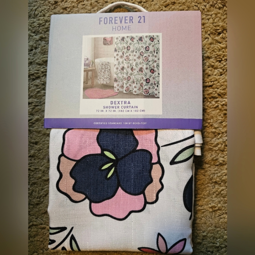 Floral Shower Curtain FOREVER 21 HOME
